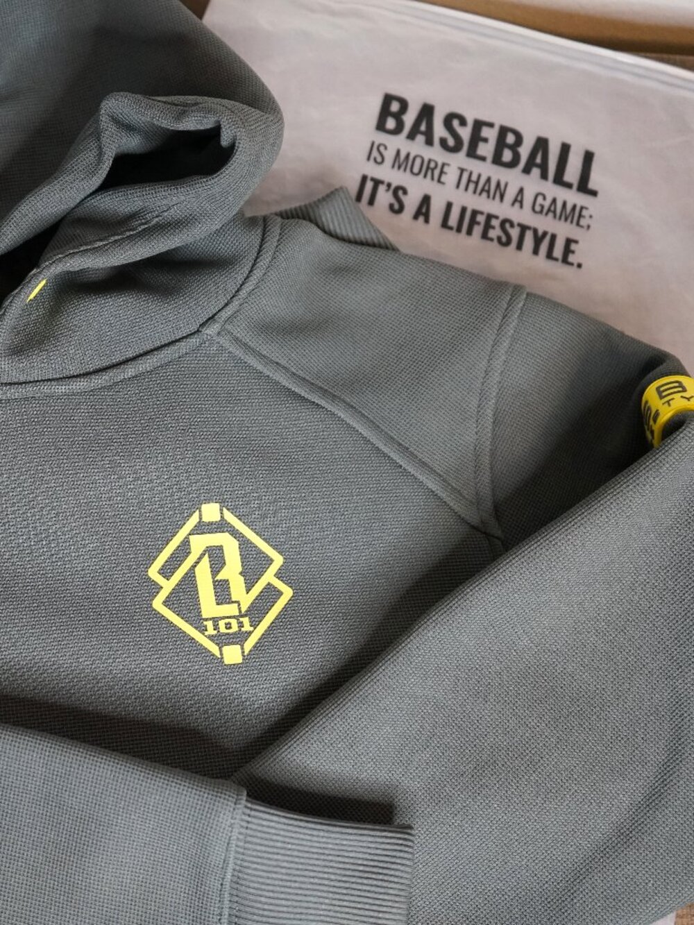 Baseball Lifestyle 101 Off-Field Waffle Performance Youth Hoodie — Youth Medium